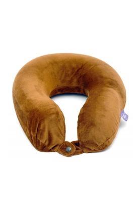 memory foam travel neck pillow - brown - brown