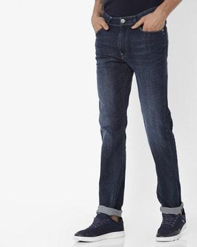 memphis straight fit mid-rise jeans