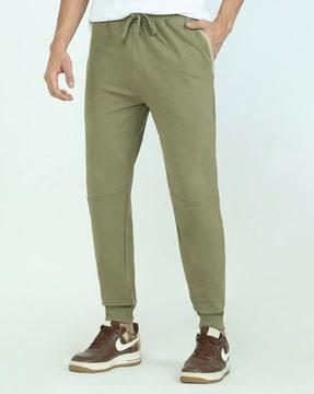men  mid-rise joggers with insert pockets