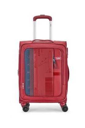 men 36 liters polyester zip closure soft luggage - red