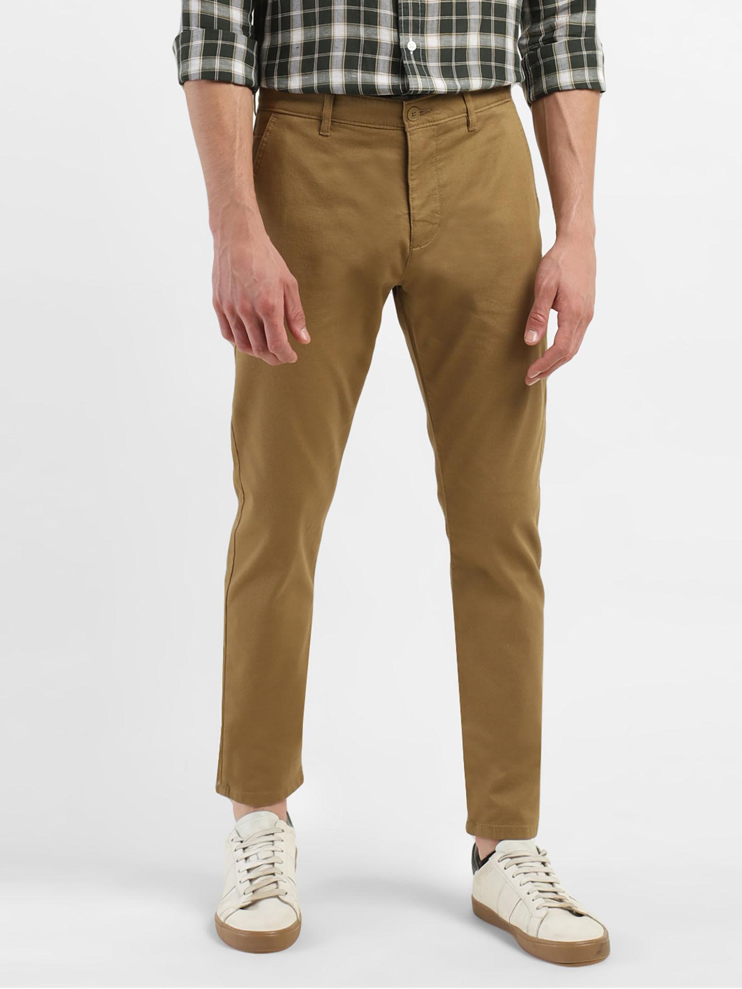 men 512 brown slim tapered fit trousers