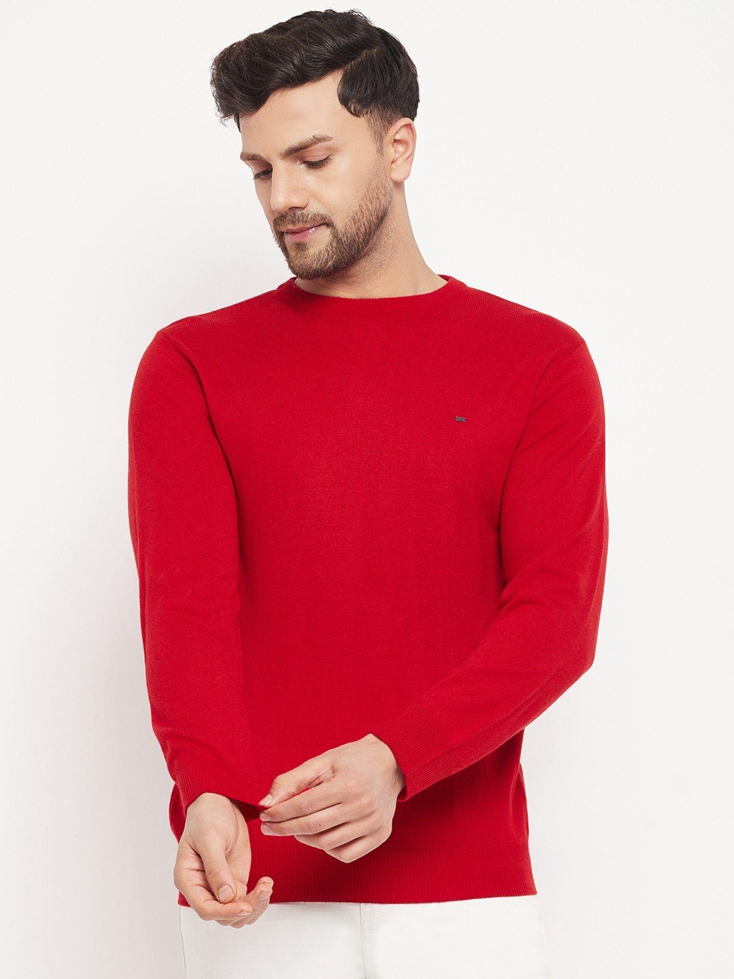 men acrylic pullover sweater