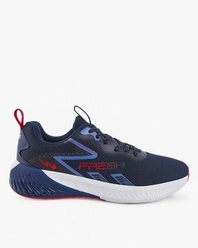 men aj-22g-968 lace-up running shoes