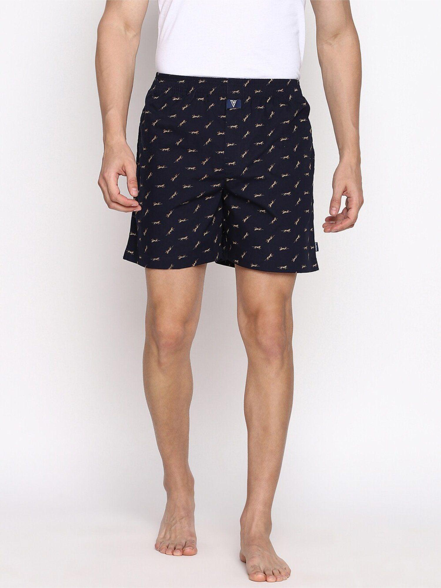 men allover print & side pocket boxer shorts - cpb-48