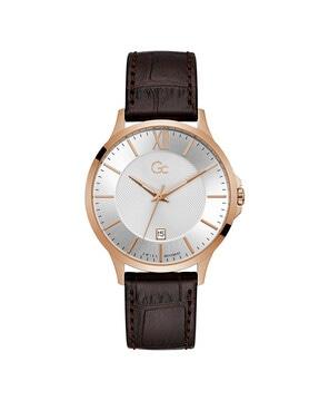 men analogue watch with leather strap-y38003g1mf-sh
