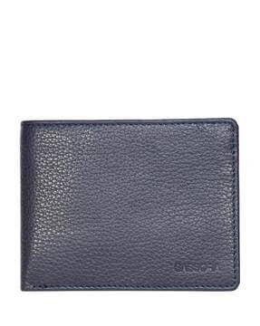 men bi-fold wallet with emboss logo