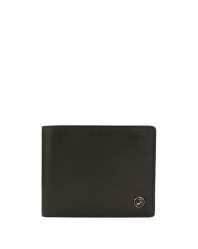 men bi-fold wallet with stitched edge