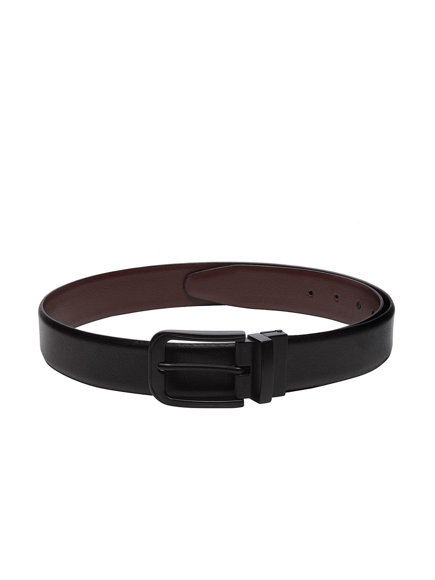 men black and brown solid reversible leather belt