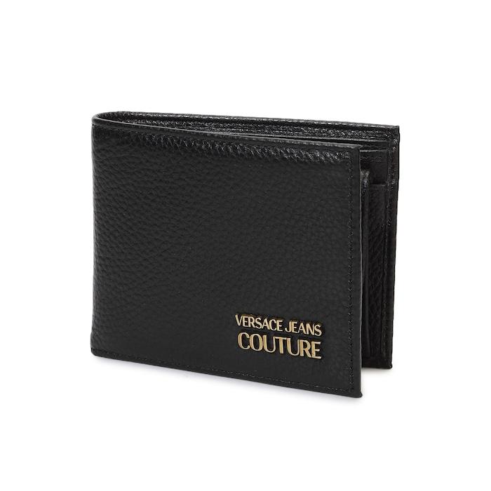 men black bi-fold wallet with golden vjc branding