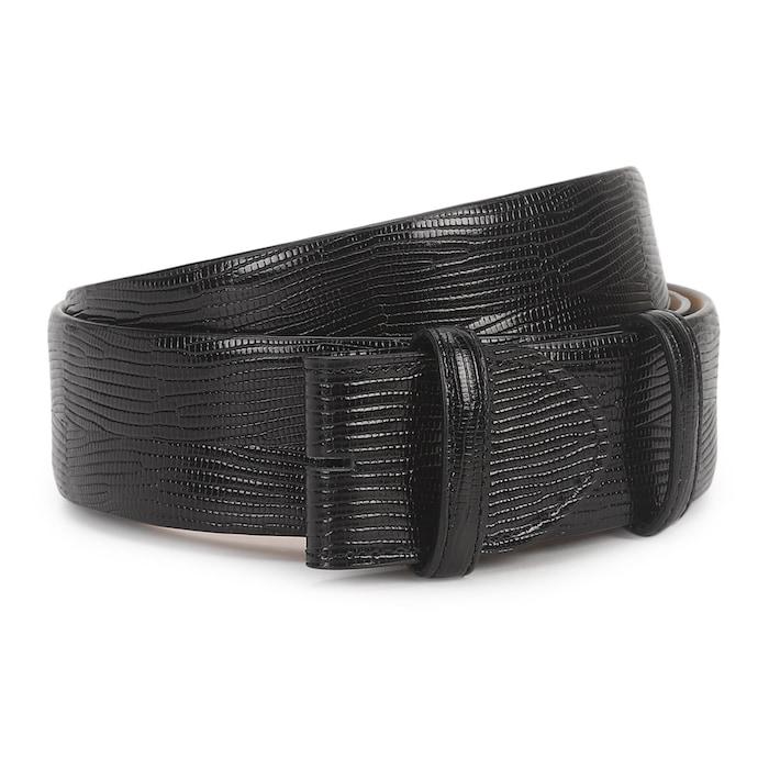 men black lizard print belt strap