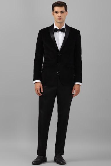 men black slim fit solid party two piece suit