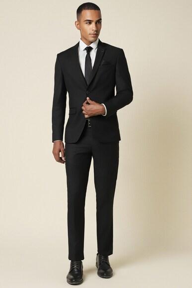 men black slim fit solid party two piece suit