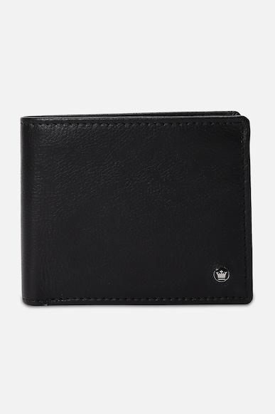 men black solid 100% leather wallet
