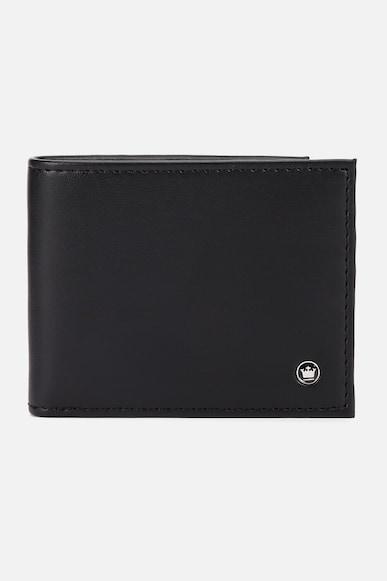 men black solid apple skin wallet