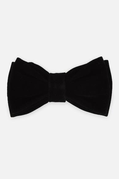 men black solid bow tie