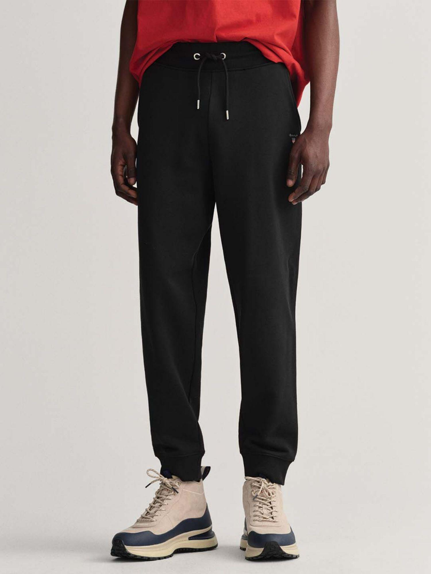men black solid relaxed fit jogger