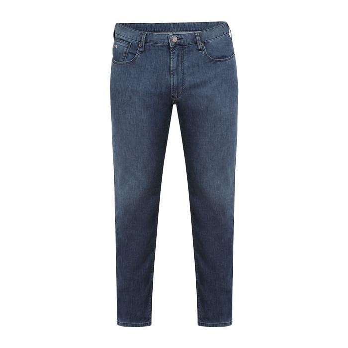men blue low-waist clean slim-fit jeans