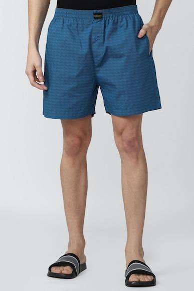 men blue print boxer shorts