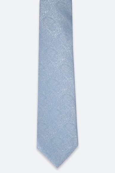 men blue print tie