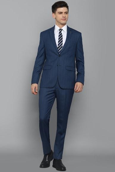 men blue slim fit check formal two piece suit