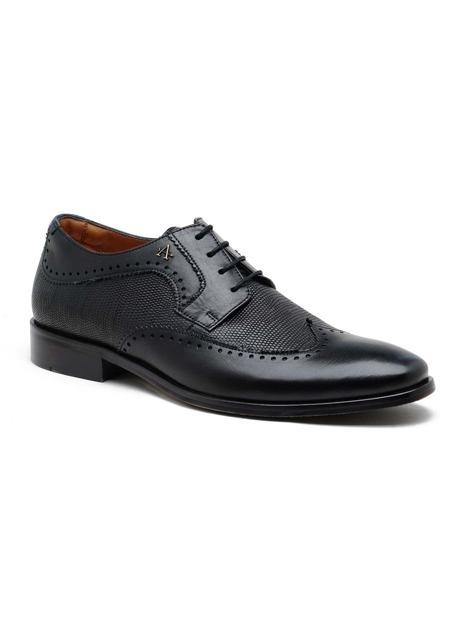 men boulder black formal lace up shoes