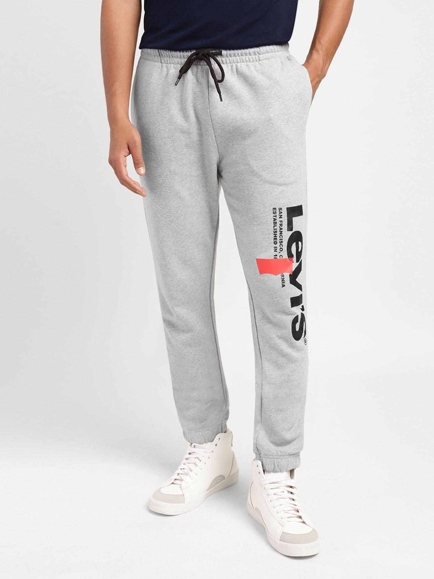 men brand logo printed track pants