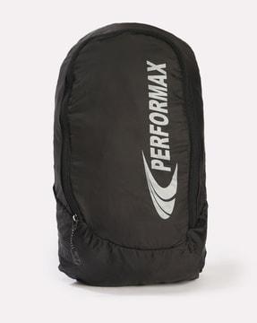 men brand print backpack