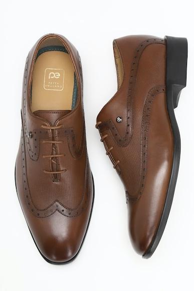 men brown lace up shoes