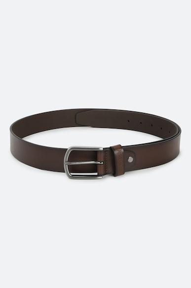 men brown solid casual belt