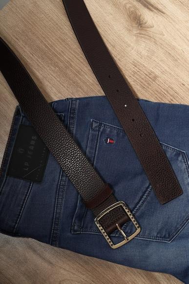 men brown solid genuine leather casual belt