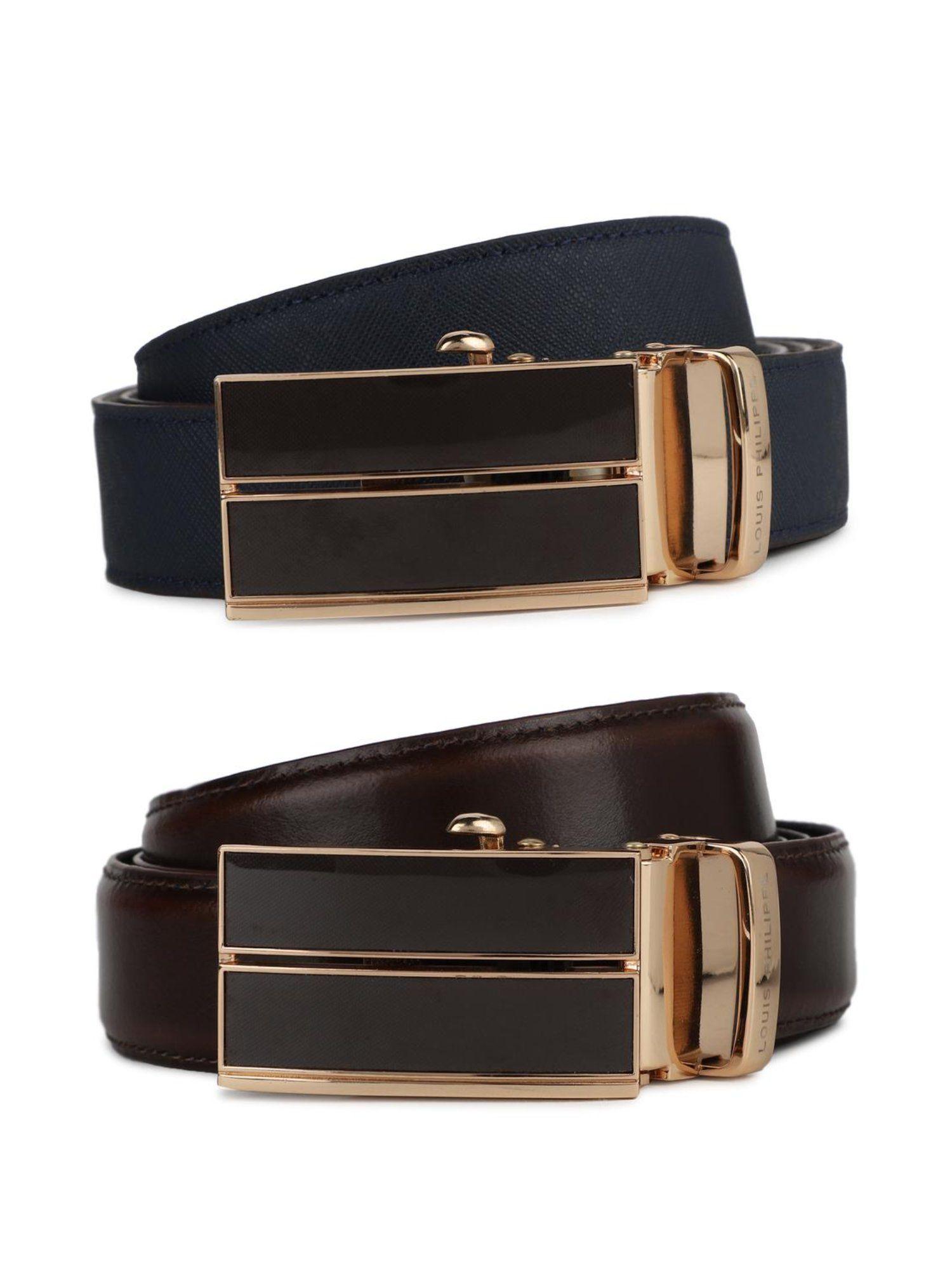 men brown solid leather formal belt