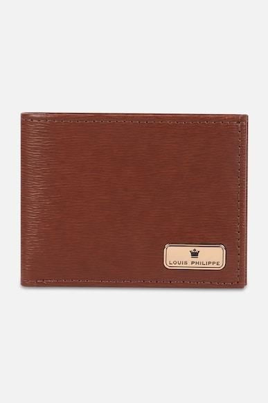 men brown textured leather wallet