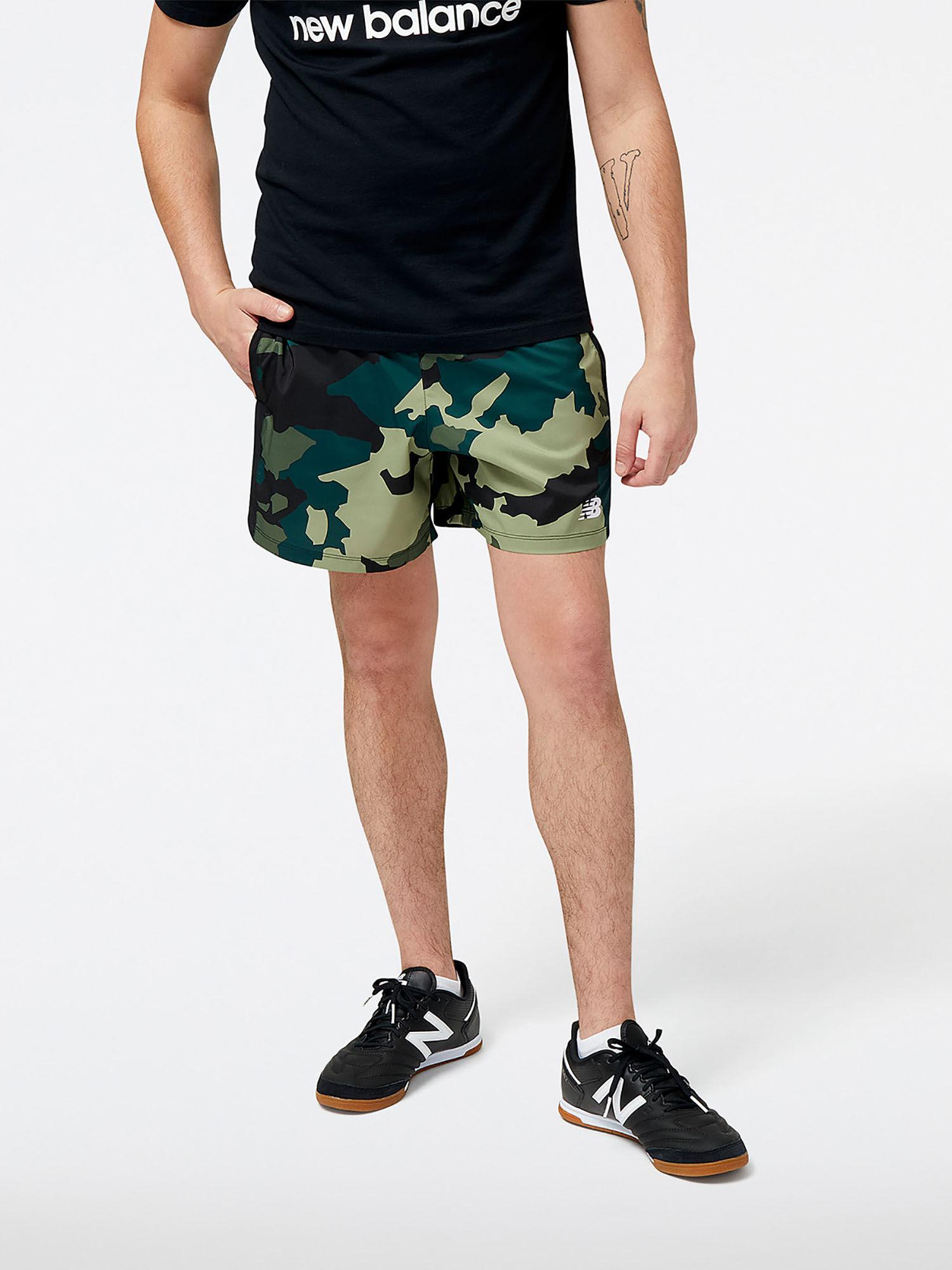 men-camo-green-mid-rise-sports-shorts