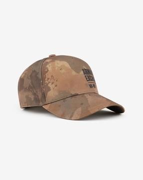 men camouflage baseball hat with logo print