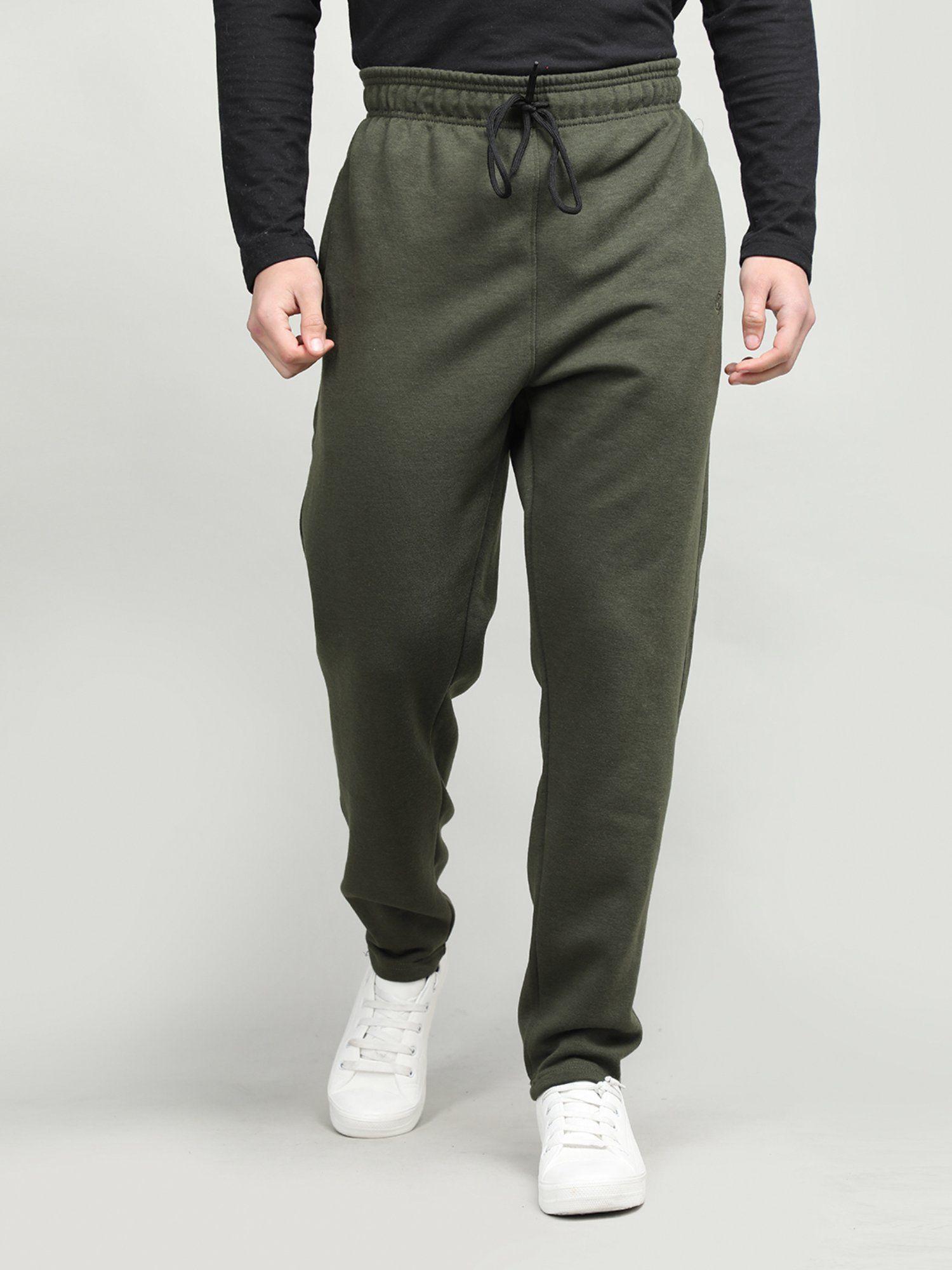 men casual olive track pant
