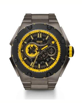 men chronograph watch with metallic strap-g0471-n10.3ss