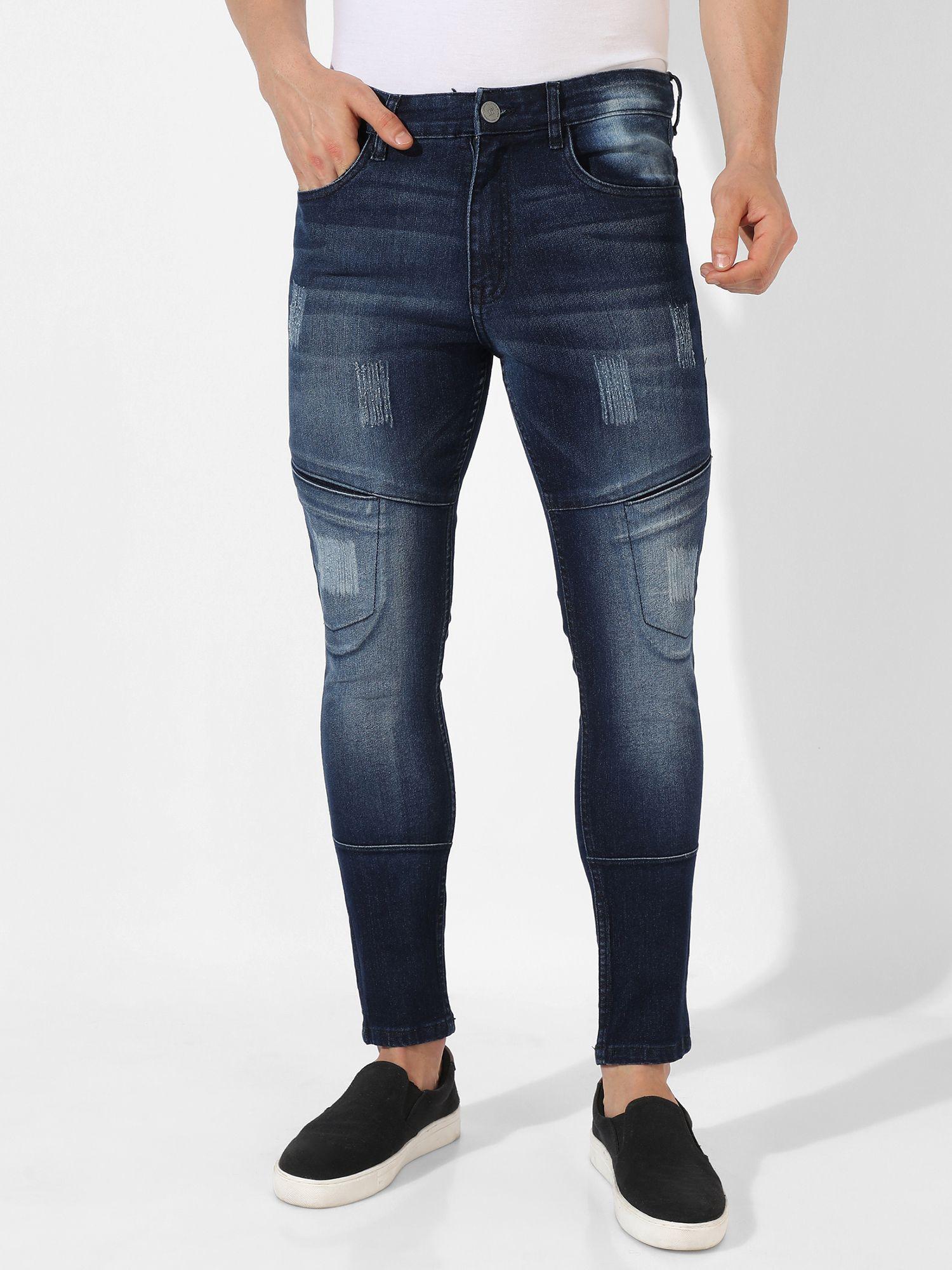 men classic blue regular fit denim jeans