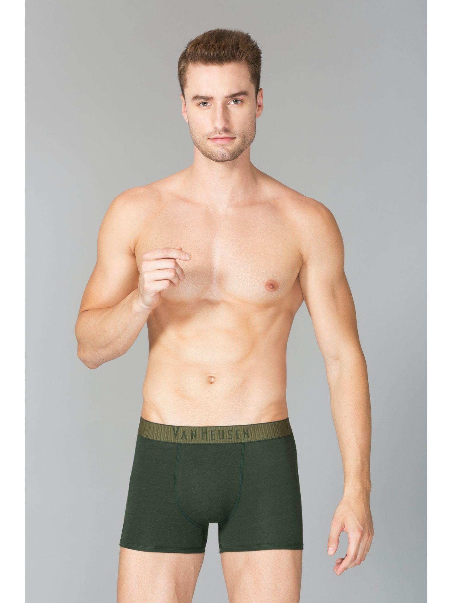 men colour fresh & breathable air series trunks - olive forest