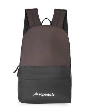 men colourblock back pack with adjustable strap