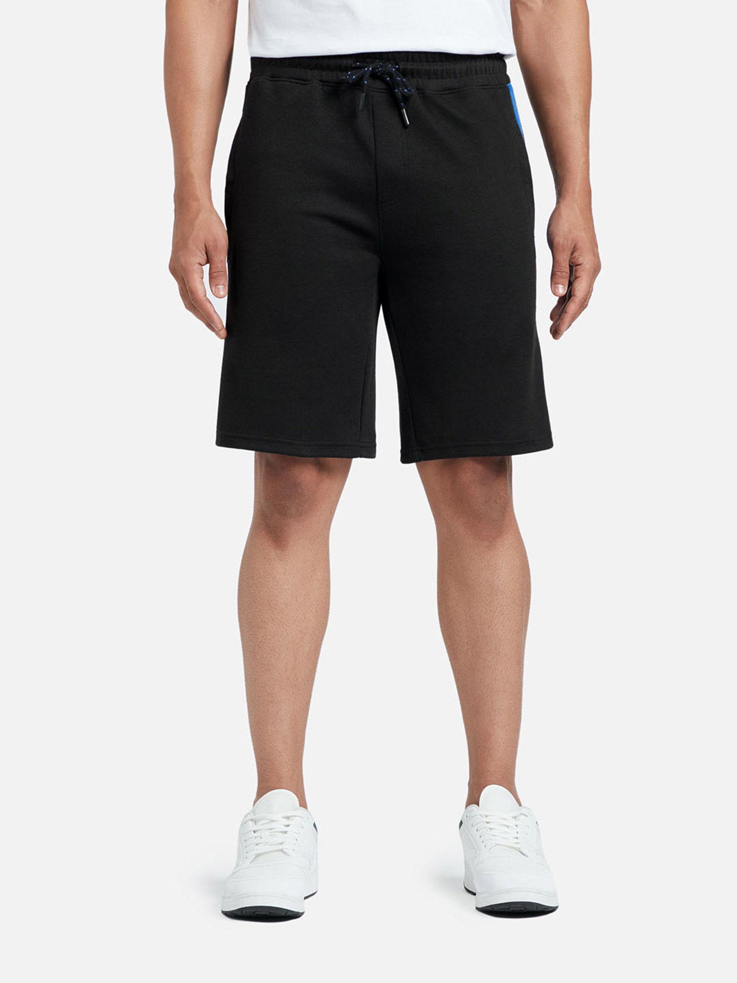 men cotton rich shorts with zipper pocket