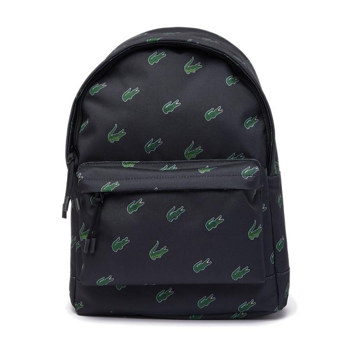 men croc print backpack