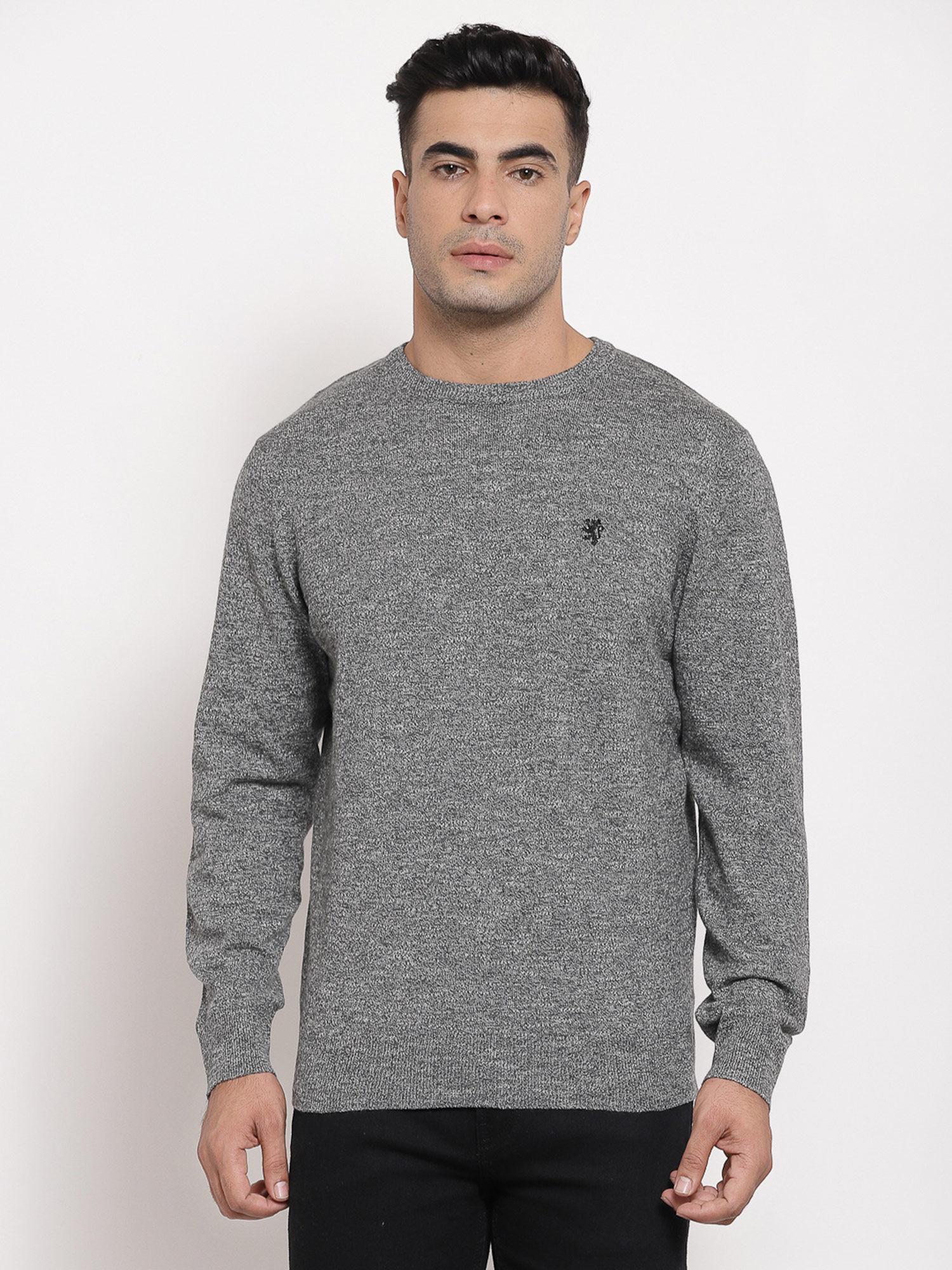 men dark grey sweater