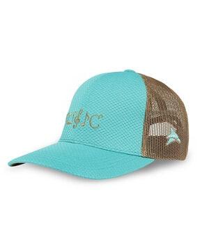 men embroidered snapback cap with stitched detail