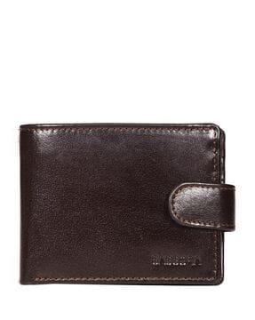 men flap-over bi-fold wallet