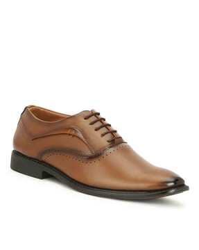 men formal lace-up shoes with perforations