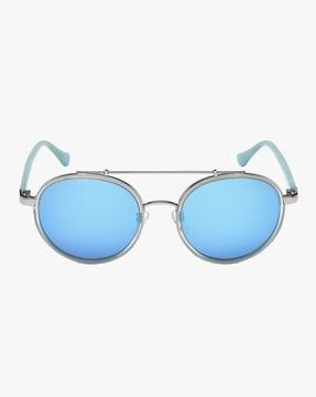 men full-rim uv-protected round sunglasses ck 1225 424 55 s