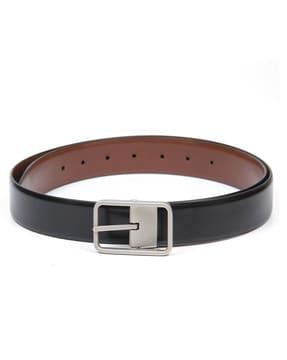 men genuine leather reversible belt