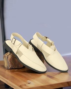 men genuine leather shoe-style sandals