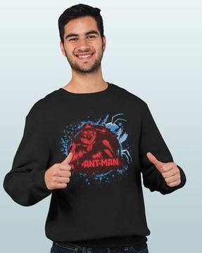 men graphic print regular fit sweatshirt