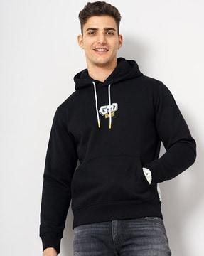 men graphic print reguler fit hoodie